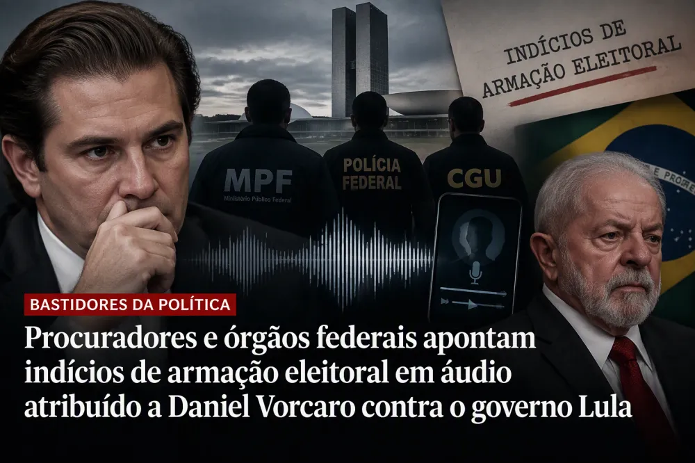 Bastidores da Política: Procuradores e órgãos federais apontam indícios de armação eleitoral em áudio atribuído a Daniel Vorcaro contra o governo Lula